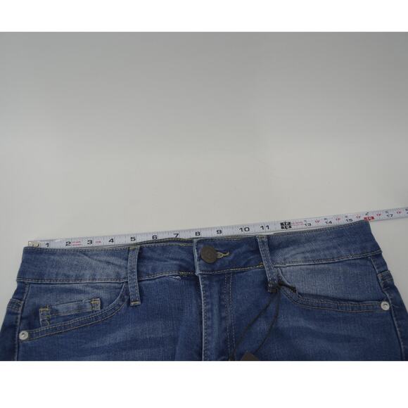 CopperFlash Mid Rise Bermuda Blue Jean Shorts Curvy Size 6 - Picture 7 of 15